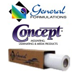 General Formulations Concept 216 Calendered Gloss White Inkjet Vinyl With Clear Permanent Adhesive 2 Year 3.2 Mil